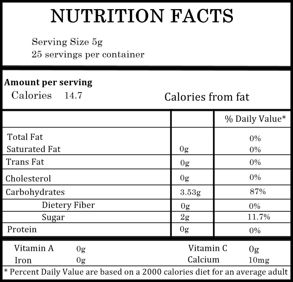 sweet smoked nutrition